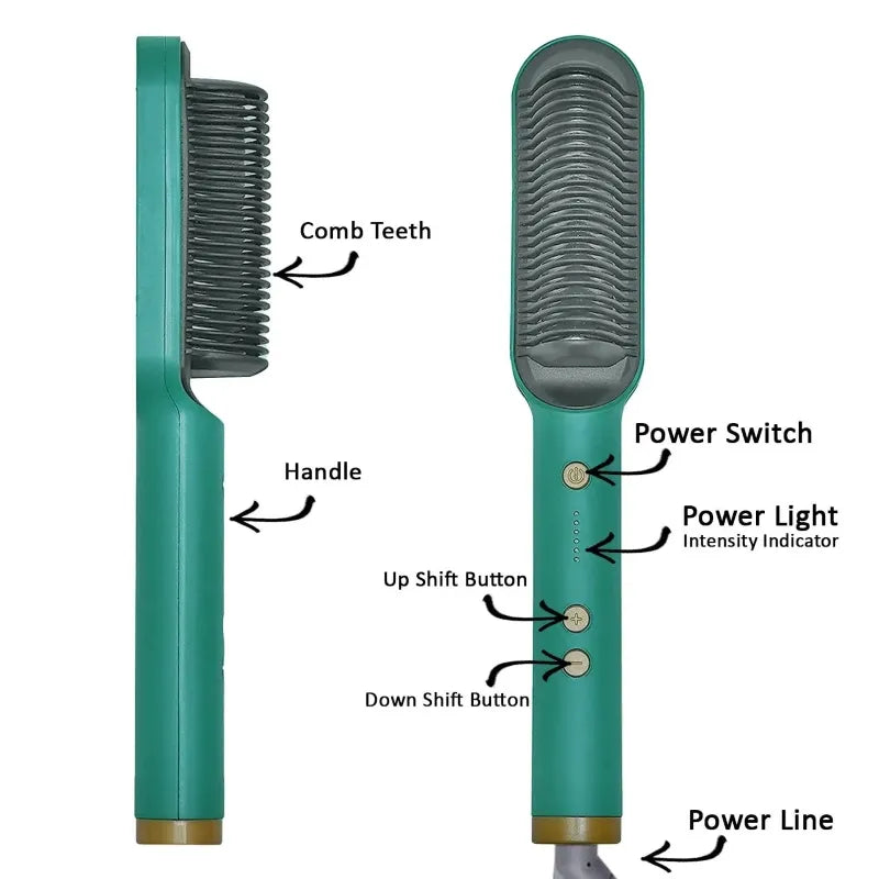 Hair Straightener Comb Brush