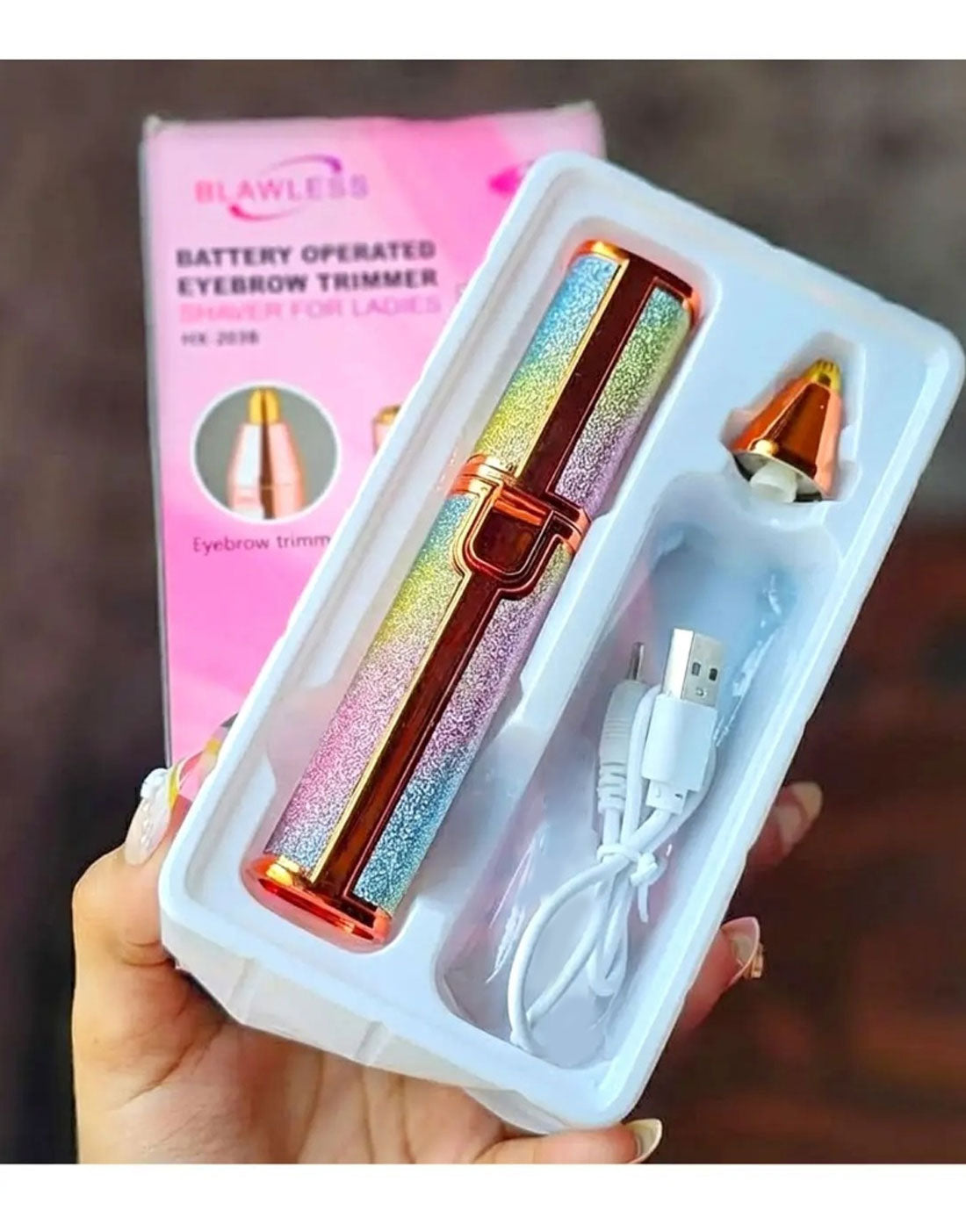 Blawless Rechargeable 2 in 1 Eyebrow Trimmer + Hair Shaver