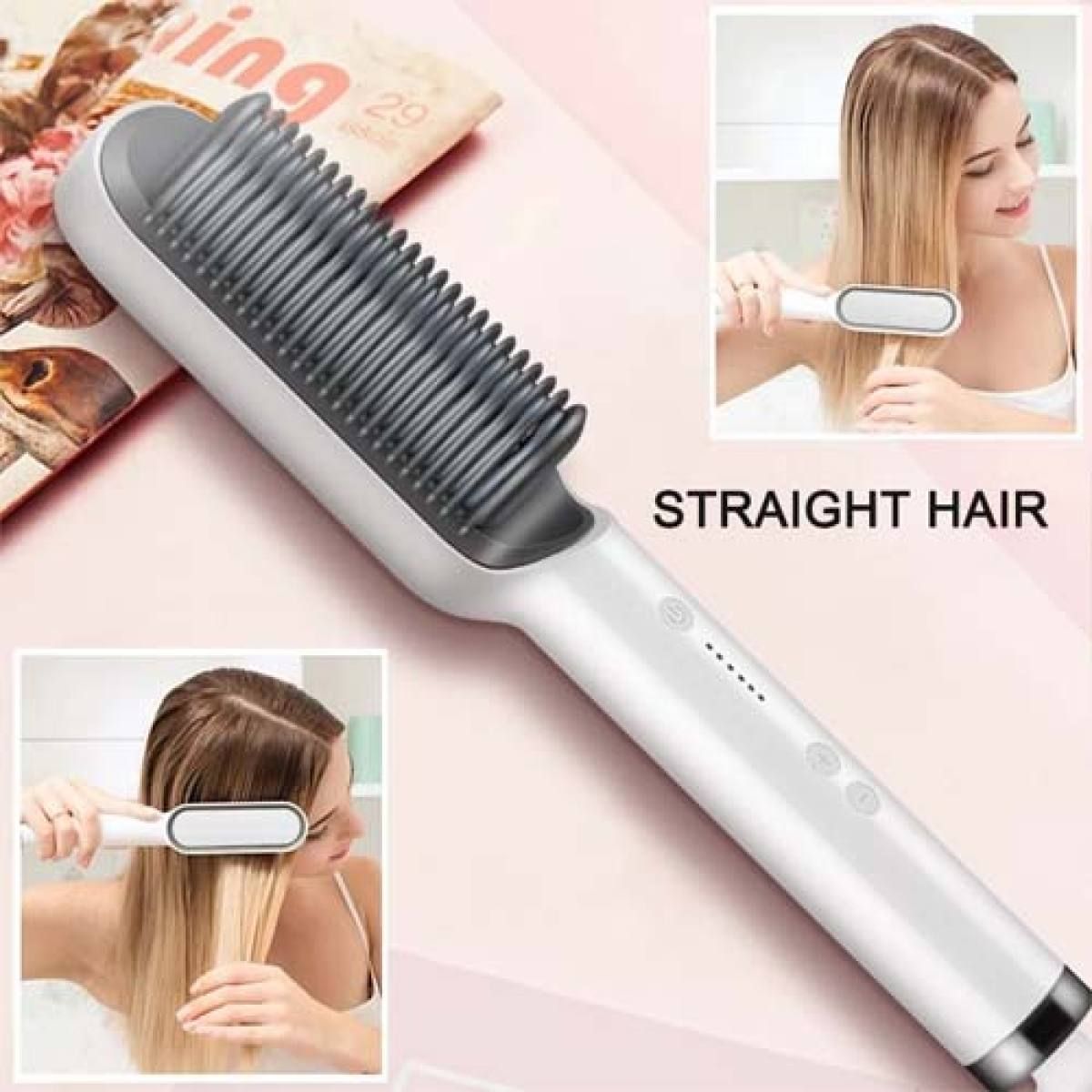 Hair Straightener Comb Brush