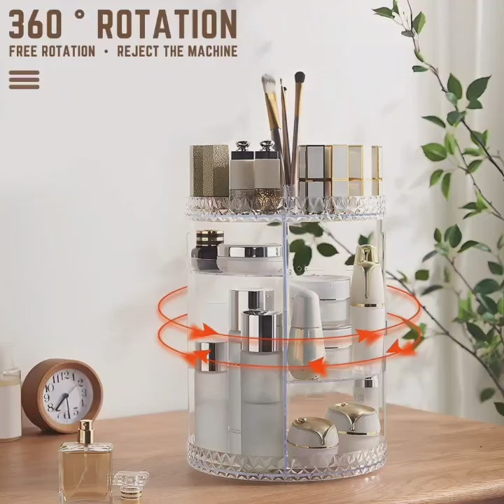 Cosmetics Makeup Organizer 3D Rotating 360